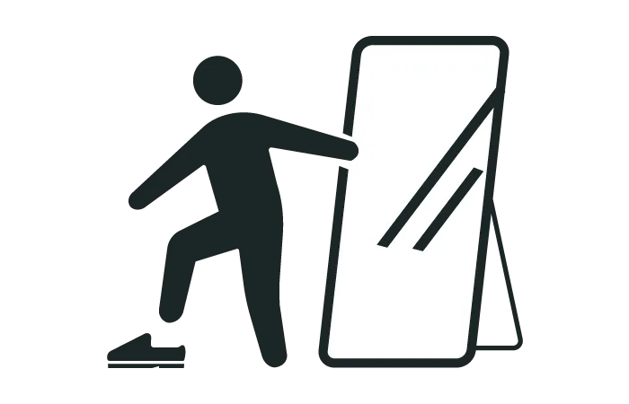 試着　イラスト
